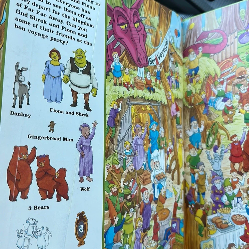 Rare HTF Vintage 2004 Shrek 2 Look & Find Hardcover Book DreamWorks